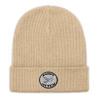 Saint Aytch Emblem Ribbed knit beanie