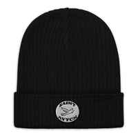 Saint Aytch Emblem Ribbed knit beanie